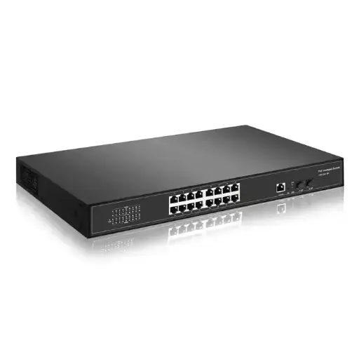 [TS-8100-16P-2FM L2 Managed] 16 Port DC POE Out Switch
