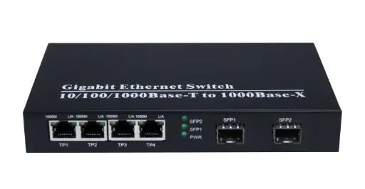 [4 ethirnet port media converter] 2*SFP 4*ether media converter